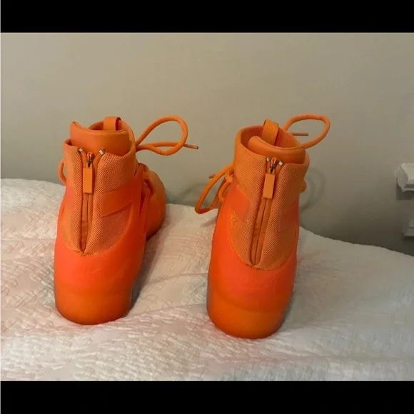Size 8 - Nike Air Fear Of God 1 Orange Pulse Good Condition No Box - Picture 11 of 14